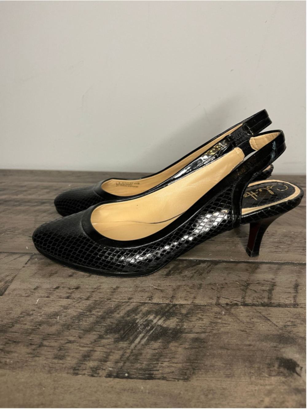 Cole Haan Snakeskin Roundtoe Heels with Nike Sole